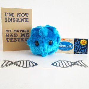 Giant Microbes Common Cold Rhinovirus 3.5"x4" Plush, DNA Laptop Sticker,…